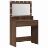 vidaXL Masă de Machiaj Stejar &icirc;nchis 75,5 x 41 x 135 cm Lemn prelucrat