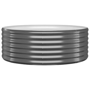 vidaXL Jardinieră, antracit, 100x100x36 cm, oțel galvanizat