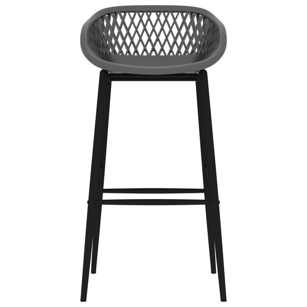 vidaXL Scaune de bar, 4 buc., gri