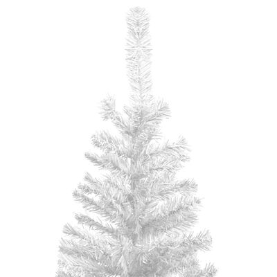 vidaXL Brad de Crăciun artificial pre-iluminat, alb, 240 cm, L
