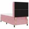 vidaXL Pat cu arcuri cu saltea cu headboard Roz 90 x 200 cm Catifea