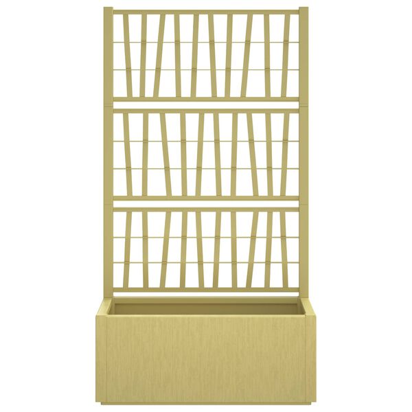 vidaXL Ghiveci de grădină cu trellis Verde 80 x 36 x 140 cm PP