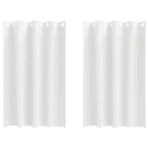 vidaXL Perdele Opaque cu Inel 2 buc. Alb pur 175 x 140 cm Poliester