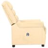 vidaXL Fotoliu rabatabil electric, crem, piele ecologică