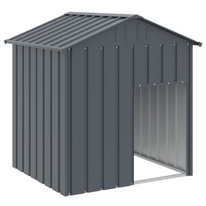 vidaXL Cușcă c&acirc;ine cu acoperiș antracit 117x103x123 cm oțel galvanizat