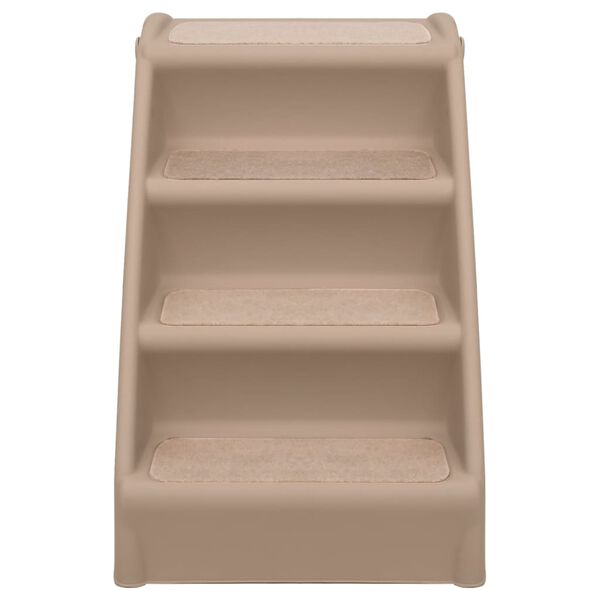 vidaXL Scară pentru câini pliabilă, maro, 62 x 40 x 49,5 cm