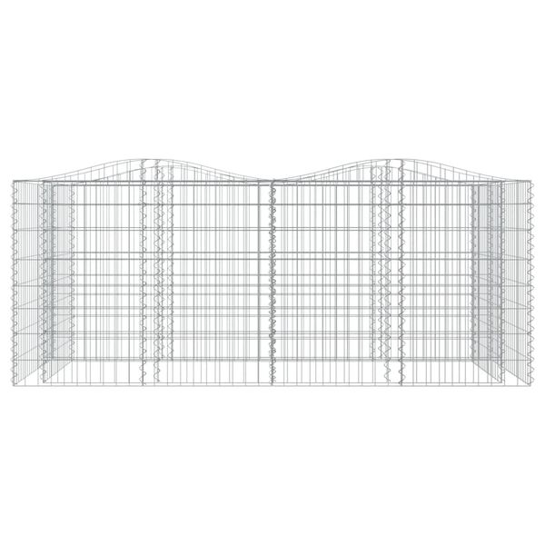 vidaXL Strat &icirc;nălțat cu gabion arcuit, 200x100x100 cm, fier galvanizat