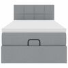vidaXL Cadru de pat otoman cu saltea țesătură gri deschis 80x200cm