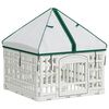 vidaXL Paravan pentru c&acirc;ini cu 4 panouri și acoperiș 60 x 60 x 82 cm