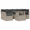 vidaXL Set de canapele pentru grădină 7 pcs Gri deschis Rattan poli