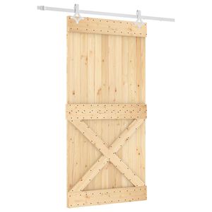 vidaXL Ușă glisantă 100 x 210 cm Lemn de Pin Solid (Nefinisat)
