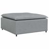 vidaXL Modul taburet modular pentru canapea, gri deschis, 100x100x48 cm