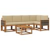 vidaXL Set de canapele de exterior 6 buc. Natural și Bej