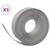 vidaXL Borduri de grădină, 3 buc, gri, 10 m 15 cm, polietilenă