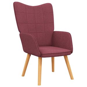 vidaXL Scaun de relaxare, roșu vin, material textil
