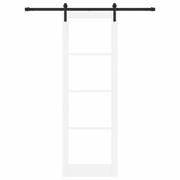 vidaXL Ușă glisantă ORKDAL Alb și negru 78 x 232 cm