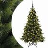 vidaXL Brad de Crăciun artificial cu glob 180 cm 300 LED-uri Alb cald