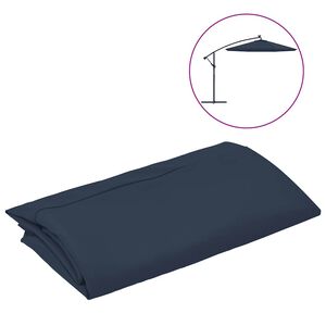 vidaXL P&acirc;nză de schimb umbrelă de soare, albastru, 300 cm