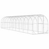 vidaXL Căsuță pentru pui Argintiu 1000 x 200 x 200 cm Oțel Galvanizat