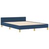 vidaXL Cadru de pat cu headboard albastru 140 x 200 cm țesătură