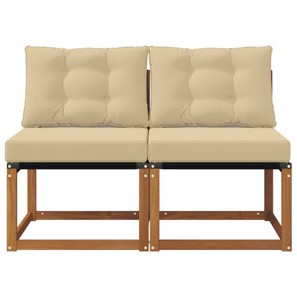 vidaXL 2 Bucată Canapea centrală pentru exterior