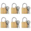vidaXL U Lock cu Chei 6 buc. Alamă Fier
