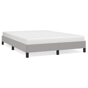 vidaXL Cadru de pat fără saltea, gri deschis, 140x200 cm, textil