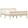 vidaXL Cadru de pat, natural, 160 x 200 cm, lemn masiv de pin