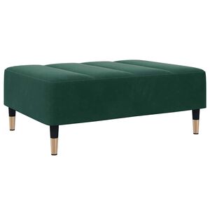 vidaXL Taburet, verde &icirc;nchis, 77x55x31 cm, catifea