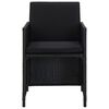 vidaXL Set mobilier de exterior cu perne, 13 piese, negru, poliratan