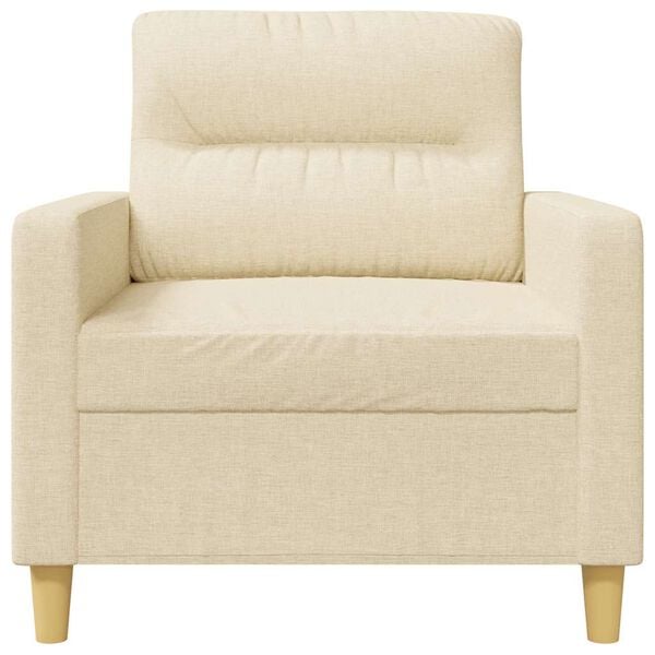 vidaXL Fotoliu canapea, crem, 60 cm, material textil