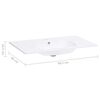 vidaXL Chiuvetă &icirc;ncorporată, alb, 805 x 460 x 105 mm, SMC