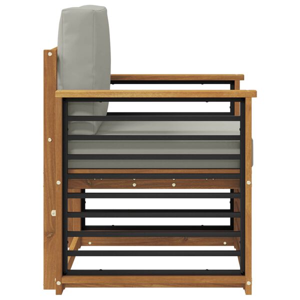 vidaXL Set de canapele de exterior cu pernă natural 71 x 63 x 73 cm