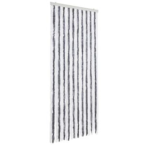 vidaXL Perdea pentru insecte, gri și alb, 90x220 cm, Chenille