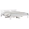 vidaXL Cadru de pat cu headboard Alb 180 x 200 cm Lemn de pin masiv
