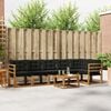 vidaXL Set de canapele de exterior cu pernă 7 pcs Natural și Negru
