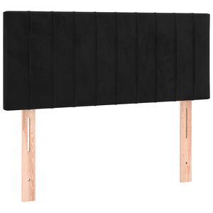 vidaXL Tăblie de pat, negru, 100x5x78/88 cm, catifea