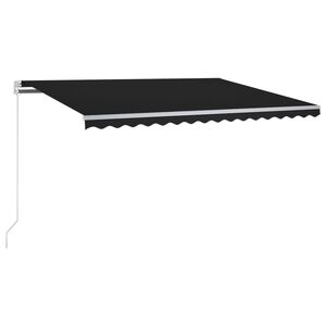 vidaXL Copertină retractabilă senzor v&acirc;nt & LED, antracit, 300x250 cm