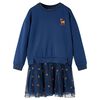vidaXL Rochie cu m&acirc;neci lungi pentru copii, bleumarin, 92