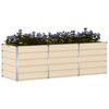 vidaXL Jardinieră Creme 240 x 80 x 75 cm Oțel