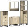 vidaXL Set de mobilier de baie din 4 piese din lemn de stejar Sonoma