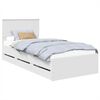 vidaXL Cadru de pat cu sertar Alb 100 x 200 cm Lemn Ingineresc