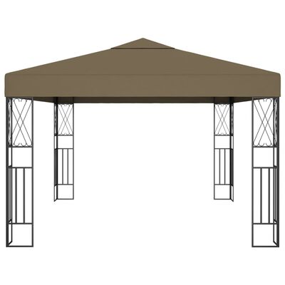 vidaXL Pavilion, gri taupe, 3 x 4 m, material textil