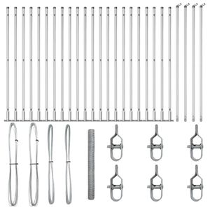 vidaXL St&acirc;lp de gard. Argintiu