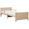 vidaXL Cadru de pat cu saltea extensibilă Maro 80 x 200 cm