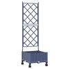 vidaXL Vază de gradină cu spalier și roți Gri 40 x 40 x 131,5 cm PP
