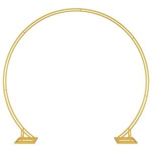 vidaXL Arc de nuntă Auriu 220 x 45 x 200 cm Oțel
