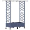 vidaXL Pat Ridicat cu Trellis și Acoperiș Gri 122,5 x 40 x 127 cm PP