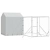 vidaXL Padoc exterior cu acoperiș argintiu 4x4x2,5 m oțel galvanizat