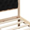 vidaXL Cadru de pat cu headboard Negru 75 x 190 cm Lemn de pin masiv